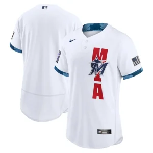 Mens Miami Marlins Nike White 2021 MLB All-Star Game Jersey