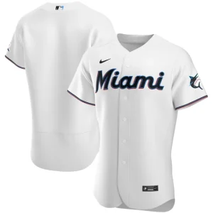 Mens Miami Marlins Nike White Home Team Jersey