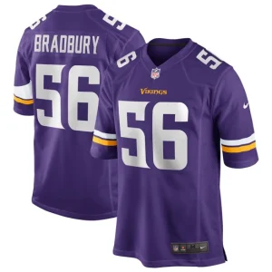 Mens Minnesota Vikings Garret Bradbury Nike Purple Game Player Jersey