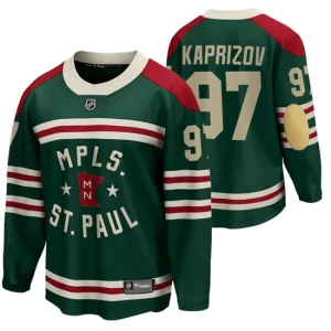 Mens Minnesota Wild Kirill Kaprizov 97 Green 2022 Winter Classic State