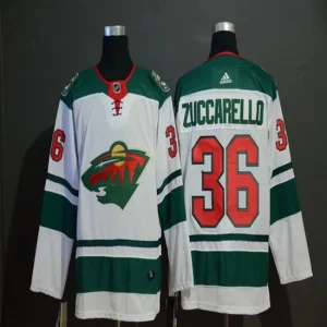 Mens Minnesota Wild Mats Zuccarello 36 2018-19 White Authentic