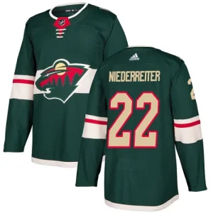 Mens Minnesota Wild Nino Niederreiter 22 Authentic Green Home