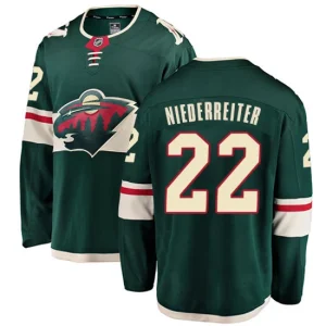 Mens Minnesota Wild Nino Niederreiter 22 Breakaway Green Fanatics Branded Home