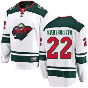 Mens Minnesota Wild Nino Niederreiter 22 Breakaway White Fanatics Branded Away