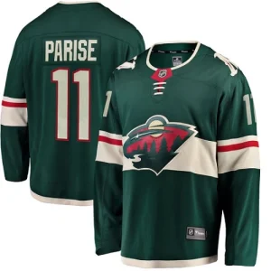 Mens Minnesota Wild Zach Parise 11 Breakaway Green Fanatics Branded Home