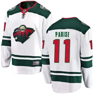 Mens Minnesota Wild Zach Parise 11 Breakaway White Fanatics Branded Away