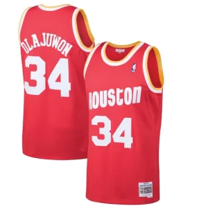 Mens Mitchell & Ness Hakeem Olajuwon Red Houston Rockets 1993-94 Hardwood Classics Swingman Jersey