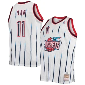 Mens Mitchell & Ness Yao Ming White Houston Rockets Big & Tall Hardwood Classics Swingman Jersey