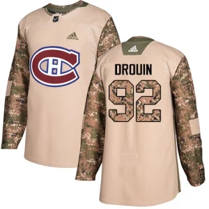 Mens Montreal Canadiens Jonathan Drouin 92 Authentic Camo Veterans Day Practice