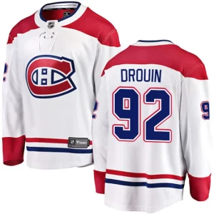 Mens Montreal Canadiens Jonathan Drouin 92 Breakaway White Fanatics Branded Away