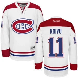 Mens Montreal Canadiens Saku Koivu 11 Reebok White Away