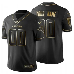 Mens NFL Atlanta Falcons Custom Nike Black Golden Edition