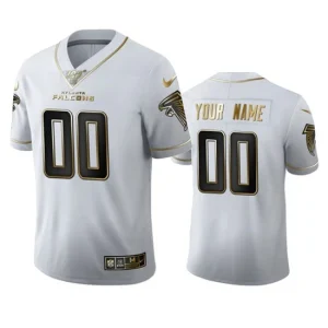 Mens NFL Atlanta Falcons Custom Nike White Golden Edition