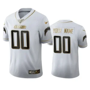 Mens NFL Los Angeles Chargers Custom Nike White Golden Edition