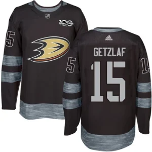 Mens NHL Anaheim Ducks Ryan Getzlaf 15 Black 1917-2017 100th Anniversary