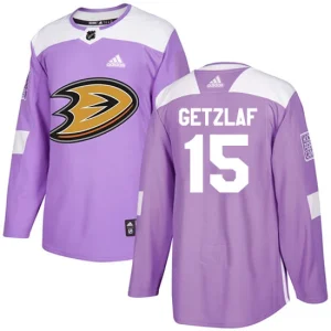 Mens NHL Anaheim Ducks Ryan Getzlaf 15 Purple Fights Cancer Practice