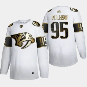 Mens Nashville Predators Matt Duchene 95 Golden Edition White Authentic