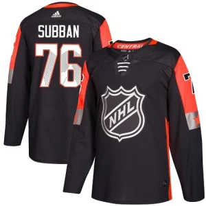 Mens Nashville Predators P.K Subban 76 Authentic Black 2018 All-Star Central Division