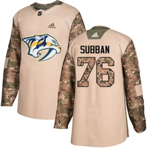 Mens Nashville Predators P.K Subban 76 Authentic Camo Veterans Day Practice