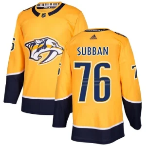 Mens Nashville Predators P.K Subban 76 Authentic Gold Home