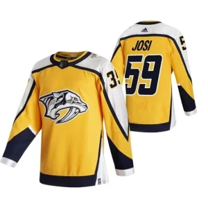 Mens Nashville Predators Roman Josi 59 2022 Reverse Retro Yellow Authentic