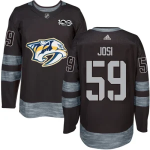 Mens Nashville Predators Roman Josi 59 Authentic Black 1917-2017 100th Anniversary