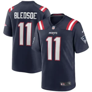 Mens New England Patriots Drew Bledsoe Nike Navy Game Retired Player Jersey