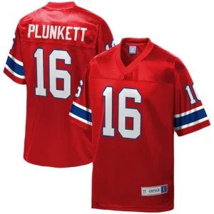 Mens New England Patriots Jim Plunkett NFL Pro Line Red Retired Player Jersey