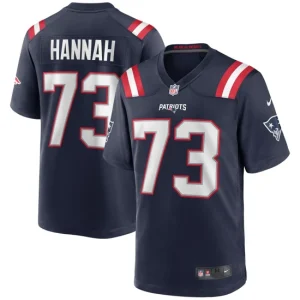 Mens New England Patriots John Hannah Nike Navy Game Retired Player Jersey