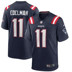 Mens New England Patriots Julian Edelman Nike Navy Game Jersey