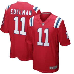 Mens New England Patriots Julian Edelman Nike Red Alternate Game Jersey