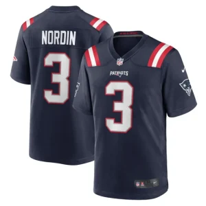 Mens New England Patriots Quinn Nordin Nike Navy Game Jersey