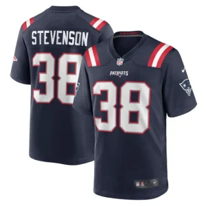 Mens New England Patriots Rhamondre Stevenson Nike Navy Game Jersey