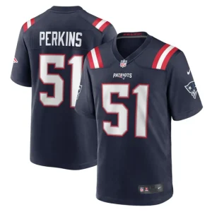 Mens New England Patriots Ronnie Perkins Nike Navy Game Jersey