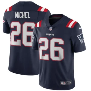 Mens New England Patriots Sony Michel Nike Navy Vapor Limited Jersey