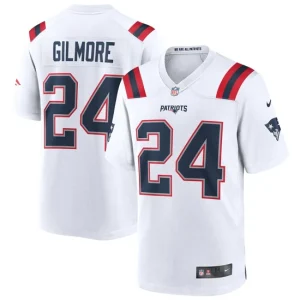 Mens New England Patriots Stephon Gilmore Nike White Game Jersey