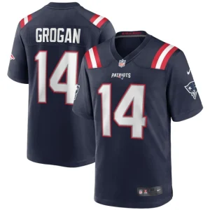 Mens New England Patriots Steve Grogan Nike Navy Game Retired Player Jersey