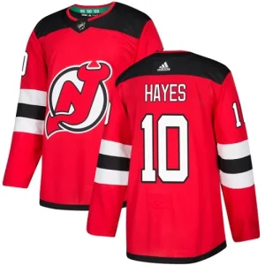 Mens New Jersey Devils Jimmy Hayes 10 Authentic Red Home