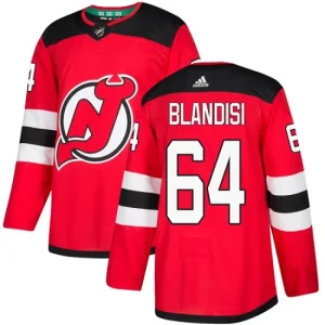 Mens New Jersey Devils Joseph Blandisi 64 Authentic Red Home