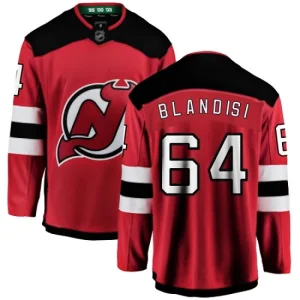 Mens New Jersey Devils Joseph Blandisi 64 Breakaway Red Fanatics Branded Home