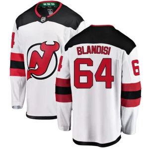 Mens New Jersey Devils Joseph Blandisi 64 Breakaway White Fanatics Branded Away