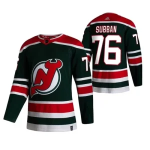 Mens New Jersey Devils P.K. Subban 76 2022 Reverse Retro Green Authentic