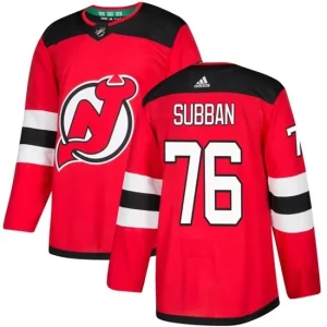 Mens New Jersey Devils P.K. Subban 76 Red Authentic