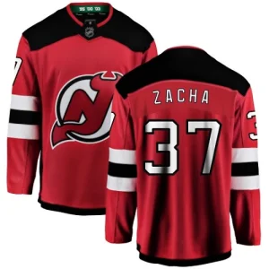 Mens New Jersey Devils Pavel Zacha 37 Breakaway Red Fanatics Branded Home