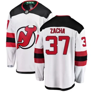 Mens New Jersey Devils Pavel Zacha 37 Breakaway White Fanatics Branded Away