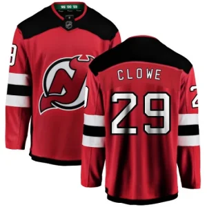 Mens New Jersey Devils Ryane Clowe 29 Breakaway Red Fanatics Branded Home