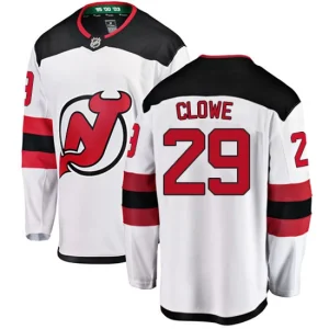 Mens New Jersey Devils Ryane Clowe 29 Breakaway White Fanatics Branded Away