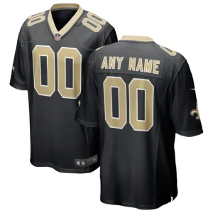 Mens New Orleans Saints Nike Black Custom Game Jersey