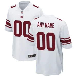 Mens New York Giants Nike White Custom Game Jersey