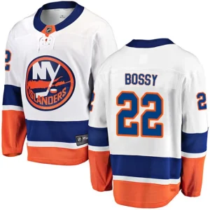 Mens New York Islanders Mike Bossy 22 Breakaway White Fanatics Branded Away